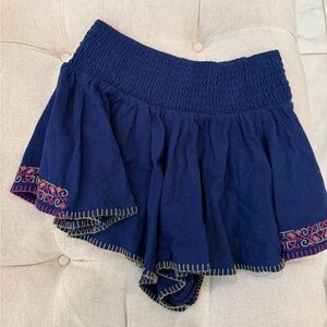 Free People High Waist Navy Blue Women's Shorts